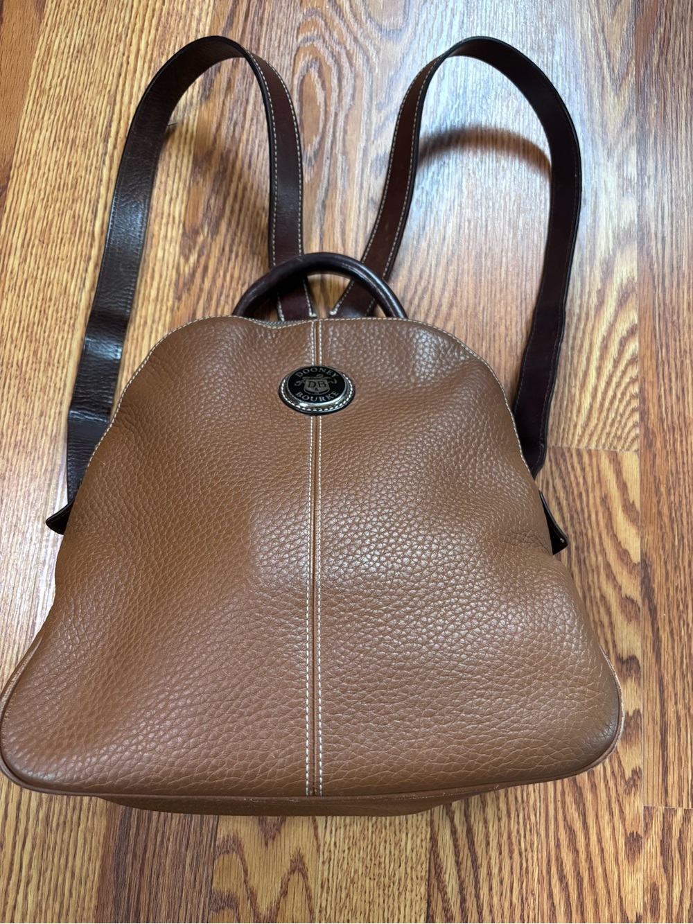 Dooney & Bourke Pebbled Leather Tan/Brown Backpack